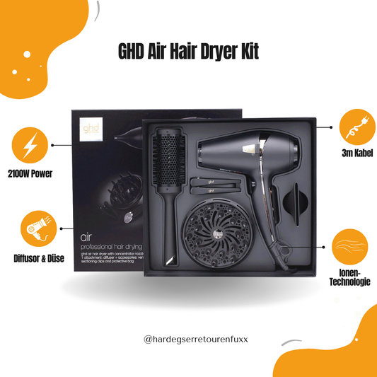 ghd air® Professional Hair Dryer Kit – Salon-Haartrockner mit Ionen-Technologie & Styling-Zubehör