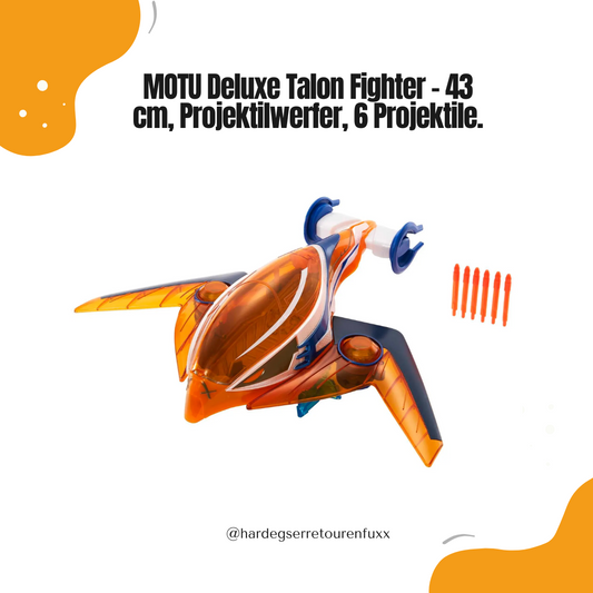 Masters of the Universe Animated Deluxe Talon Fighter – ca. 43 cm, Netflix-Serie inspiriert, Flügel-Projektilwerfer, 6 Projektile inklusive, für 14cm Actionfiguren, Geschenk ab 4 Jahren