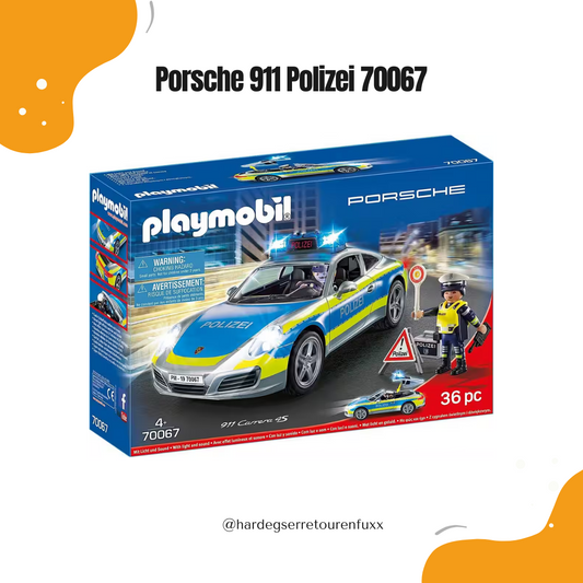 Porsche 911 Carrera 4S Polizei 70067 – My Action Heroes Konstruktionsset, ab 4 Jahren, Licht & Sound