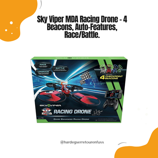 Goliath 90293 Sky Viper M.D.A. Racing Drone – Quadrocopter mit 4 Checkpoint-Beacons, automatisches Starten/Landen/Schweben, Stabilisationssystem, Einsteiger- und Profi-Modus, Race & Battle Modi bis zu 4 Drohnen, ab 12 Jahren