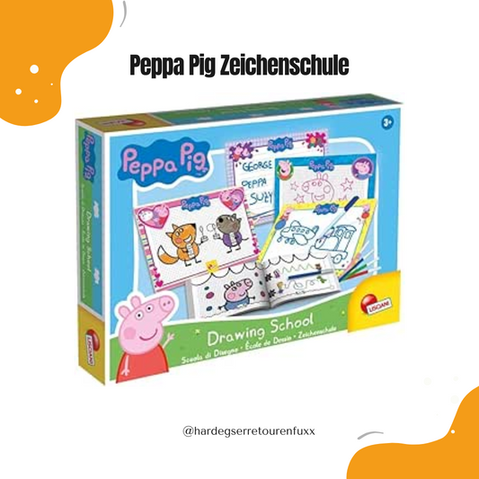 Liscianigiochi Peppa Pig Zeichenschule – Kreatives Lernspiel mit Tafeln, Stiften & Lehrbuch