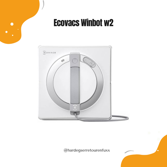 Ecovacs Winbot W2 Fensterputzroboter – Optimierte 3-Düsen-Weitwinkel-Sprühtechnologie, App & Fernbedienung, Streifenfreie Reinigung