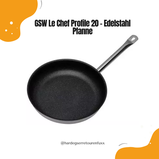 GSW Gastro Tradition Le Chef Profile 20 – 20 cm Bratpfanne, Edelstahl 18/10, Teflon PROFILE Beschichtung, Thermo-Kapselboden, backofenfest