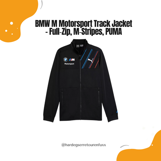 BMW M Motorsport Men’s Track Jacket – Full‑Zip, Stehkragen, Zip‑Taschen, M‑Stripes Brustpanel, Offizielle PUMA Teamwear