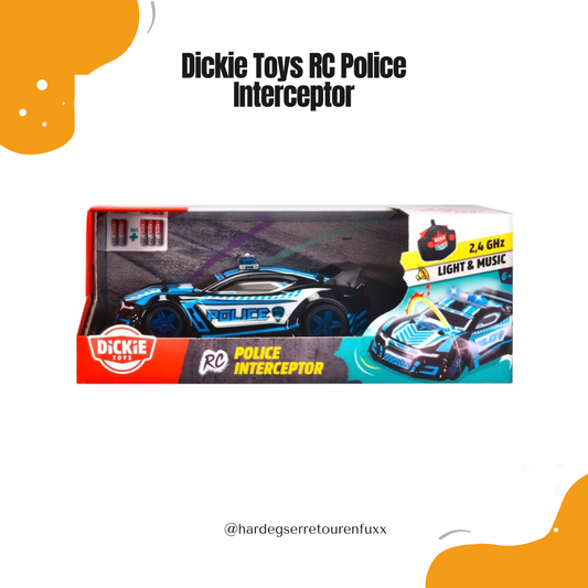 Dickie Toys RC Police Interceptor – Ferngesteuertes Polizeiauto 22 cm, Licht- & Soundfunktion, 2,4 GHz, für Kinder ab 6 Jahren