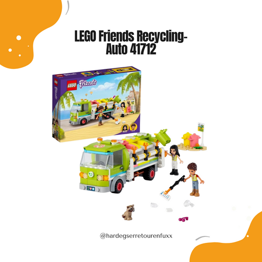 LEGO Friends 41712 – Recycling-Auto mit Emma & River, Strandreinigung in Heartlake City, inkl. Greifzange & Müll-Containern